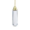 Bathroom Light Pull Chain – Polished Brass and Acrylic Crystal