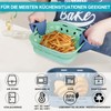 LOULANLUXE Silikonform Heißluftfritteuse Eckig Silikon Airfryer Zubehör 22 cm Faltbar