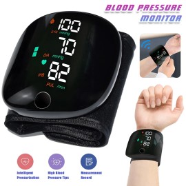 SOFIA Wrist Blood Pressure Monitor Automatic Digital BP Cuff LED Heart Rate Machine US