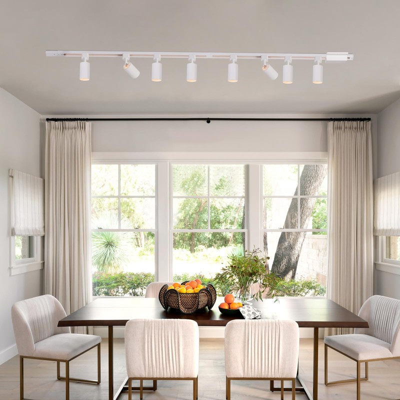 Hiiglxii 6-Light LED Track Lighting Kit with 6.6FT H Track