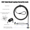 I3C Laptop Security Cable Lock Anti-Theft 2.05m Strong Twin Lock