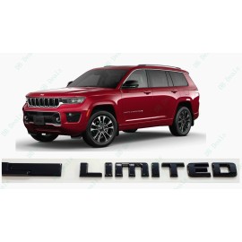 Grand Cherokee Gloss Black Rear Limited & L Emblems Badge Letter 2021+ Jeep Grand Cherokee L WL