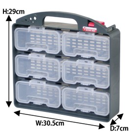 JEJ Astage Active Unit AU-6 Disaster Prevention [Width 12 x Depth 2.8 x Height 11.4 inches (30.5 x 7 x 29 cm)] Mini Case Toolbox Tool Organizer