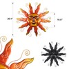 VESTCDF Metal Sun Wall Art Decor 26 inch Sun Wall
