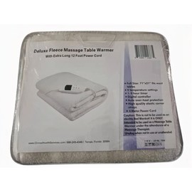 Deluxe Fleece Massage Table Warmer, w/ 12 Foot Power Cord. for Use with Massage Tables Only, Do Not Use as a Bed Blanket Warmer. Note it Does NOT GET HOT! Maximum Temperature is About 88 Degrees F