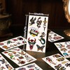 CharmeFleur 76 Piece Retro Temporary Tattoos Classic Old School Colourful