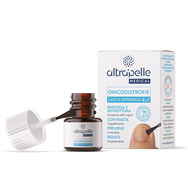 Altrapelle - Onicodistrofie Lacca Ungueale 4 in 1-7 ml - protegge - nutre idrata e rinforza le unghie con Acido Ialuronico - Made in Italy