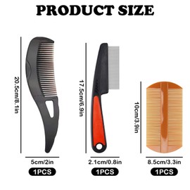 3Pcs Dandruff Comb, Dandruff Remover Scalp Sweep Comb for Women Men Scalp Massage Cleaning Refreshing
