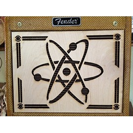 AmpFacade Art Deco Speaker wood guitar amplifier grill cover for Fender Tweed Champ or common 5F1 clone with 8" Speaker