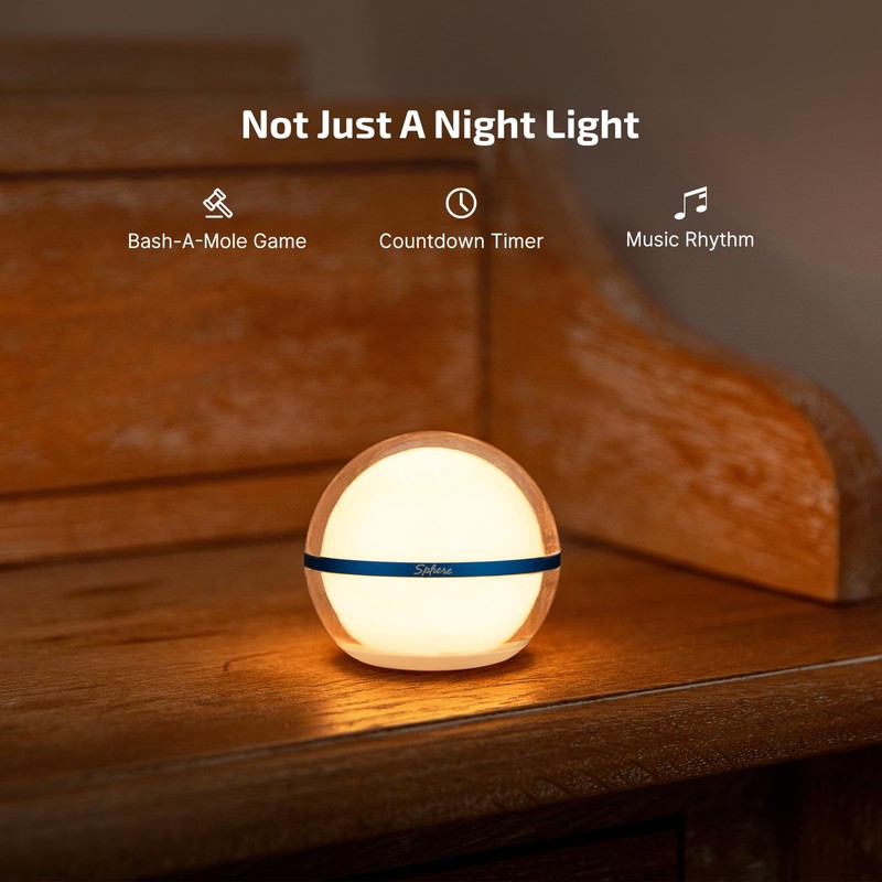 OLIGHT Sphere 75 Lumens Night Light 360-degree Light-Emitting Surface Kids-Friendly