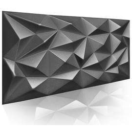 3D Polystyrene XPS Styrofoam Panels - Modern Wall Cladding & Ceiling Panels - Wall Panels Lightweight Flexible 100 cm x 50 cm / ‎‎2 m² - 4 Pieces (Black 03)
