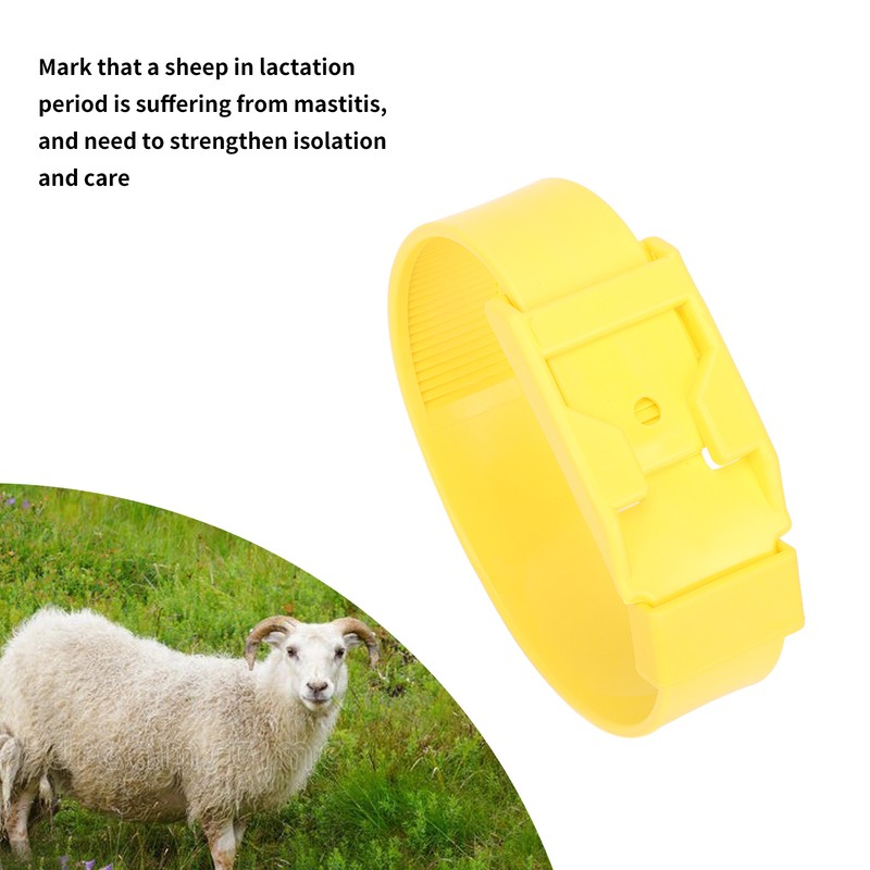 10Pcs Goat Collar Sheep Identification Bands Livestock Marking Ring Farming