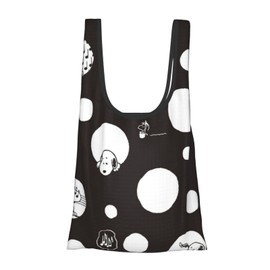 AGGZOM Snoopy Eco Bag, Shopping Bag with Pouch, Foldable, Large Capacity, Waterproof, Multifunctional, Lightweight, Convenience Store Size, Compact, Shopping Bag, Miscellaneous Goods, Anime, Character