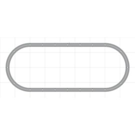 Lionel FasTrack O Scale Oval Train Track Layout 40" X 50" - 52" X 112" Pick Size (40"X100")