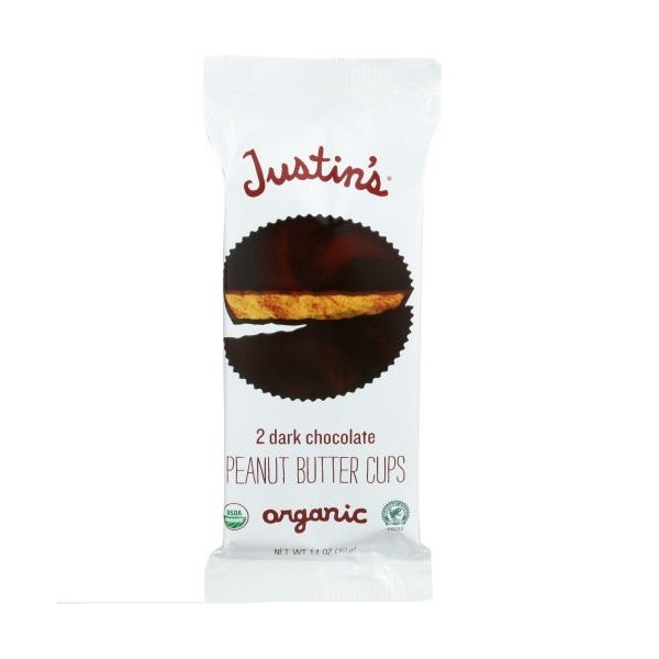 Justin's Organic Peanut Butter Cups Dark Chocolate 40g