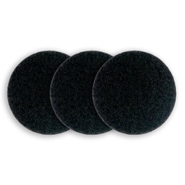 Sew-on (No Adhesive) 2" Diameter Loop-Side Circle - Loop-Side Only, for Hook-Fastener - Black (3)