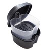 Grey Denture Bath - Storage Container for Soaking Dentures, Retainers