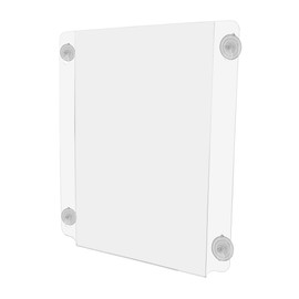 6 Pack Window Sign Holder 12" x 18" Clear Acrylic Double Sided Document Display with Suction Cups for Displaying Employee Recognition and Achievements in Businesses by Marketing Holders