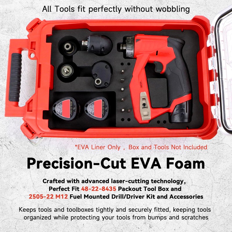 Terixe EVA Liner for Milwaukee 48-22-8435 Packout Tool Box -