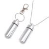 (SOWAKA) 2pcs Waterproof Pill Case + Necklace Chain + Keychain