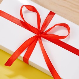 66 m Red Gift Ribbon, 10 mm Ribbon, Red Gift Ribbon, Christmas Satin Ribbon, Red Ribbon for Birthday, Valentine's Day, Party, Gift Wrapping, Christmas (22 m Roll)