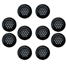 10 Pcs Stainless Steel Ventilation Cover, 35mm Concave Air Vent Grille Cupboard Ventilation Louver Mesh for Cabinet, Wardrobe and Bookshelf