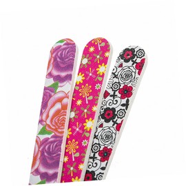 Baluue 30pcs Printed Nail File Set Lightweight Manicure Tools for Polishing Buffing Sanding Soft for Gentle Nail Care for Art Treatments Random Colors