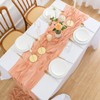 Aoksunova Muslin Wedding Table Runner, Apricot, Decorative Cheesecloth Fabric, 80