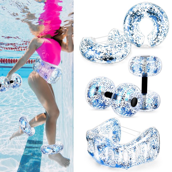 RoundFunny 5 Pcs Water Workout Combo Set Includes PVC Water