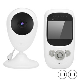 Baby Monitor Wireless Digital 2.4in LCD Video Audio Display with Temperature Sensor 8 Lullabies 100‑240VUS Plug
