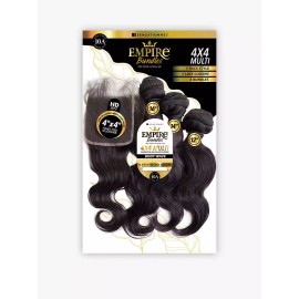 Weave Empire 4pc Multi Bundles w/ 4x4 Closure - Body Wave, 18"20"22" - Natural