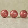 Cambria Cinnabar Marbled Orbs Sphere Balls 4 inches Diameter for