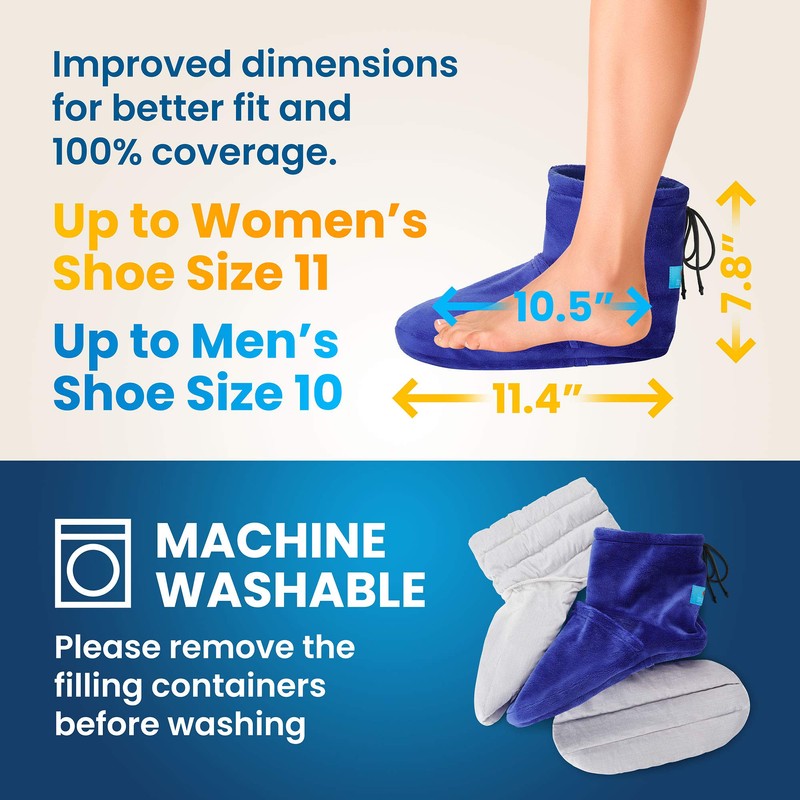Microwaveable Booties and Feet Warmers - Deep-penetrating heat for relieving