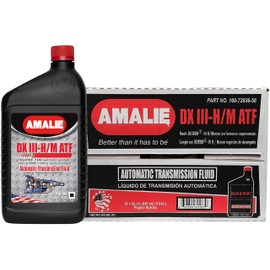 AMALIE DX-III-H/M Automatic Transmission Fluid (160-72836-56) 1 Quart Bottle, Pack of 12 | Made in USA