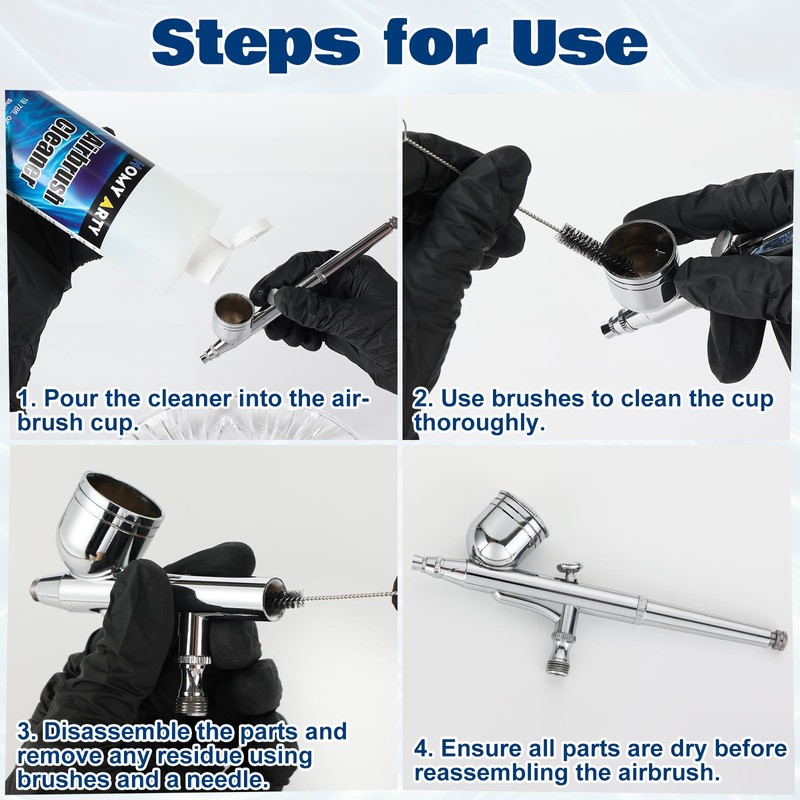 HOMY ARTY Airbrush Cleaner Kit 19.78 fl oz - with