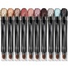 LUXAZA PRO Blue Eyeshadow Stick Makeup Set 10PCS, Neutral Shimmer