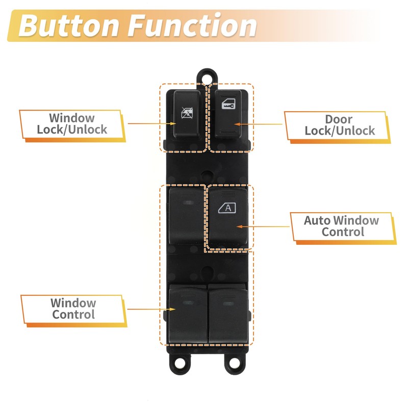 X AUTOHAUX Front Right Driver Side Power Window Switch Window