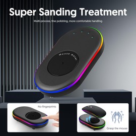 QYFP LED Mouse Jiggler Undetectable Mouse Mover Device with Timer, Mouse Mover Work from Home - ON/Off Switch, Driver-Free Shaker for Keeping The PC Active and Secure,black