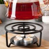 Tea Light Holder Tea Warmer Coffee Warmer Metal Black