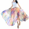 Afibi Women Full/Ankle Length Blending Maxi Chiffon Long Skirt Beach