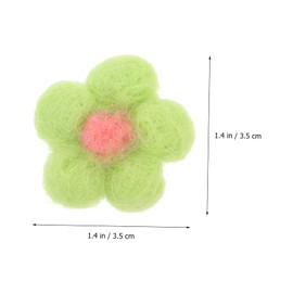 Operitacx 3 Sets of Five Leaf Felt Mini Hair Clip Flower Decorations Felt Flowers for Crafts Brooch Decoration DIY Wool Flowers for Crafts Wool Felt Pack of 10 x 3