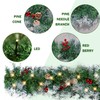 Dazzle Bright 9 FT Artificial Christmas Garland, 50 LED Battery