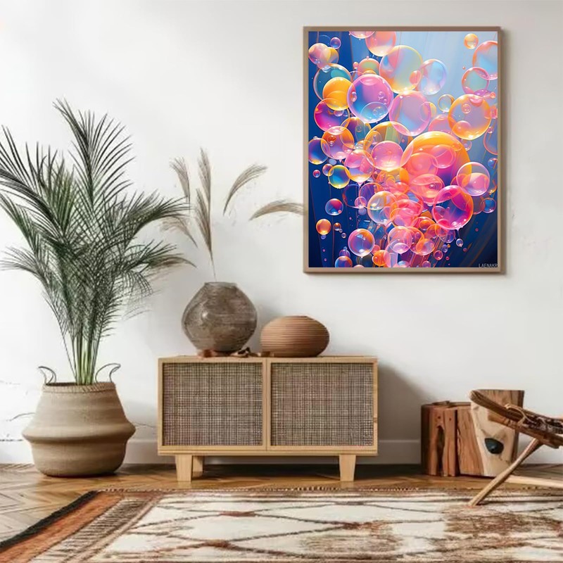 Paint by Number, Whimsical Floating Bubbles, Adult Crafts Adults' Paint-by-Number