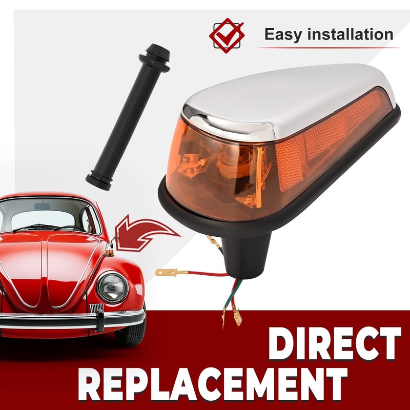 HECASA Turn Signal Light Assembly Compatible with 1970-1979 VW BUG