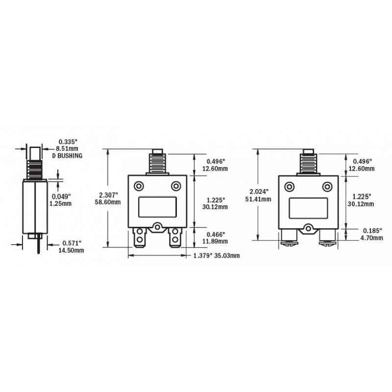 Blue Sea Systems 2129 Push Button Reset Only Screw Terminal