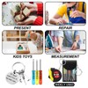 Lanties 48 Pcs Mini Measuring Tape Screwdriver Keychain Set Employee