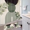 Mitpok 4 PCS Dark Green Boho 72Wx72H Shower Curtain Set