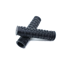Beatus 2 Size Rugged Bicycle Grips Rubber BMX MTB Impact Block Tire Pattern (120mm)