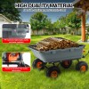 MERXENG 800 Lbs Poly Garden Dump Cart, Heavy-Duty Lawn Utility