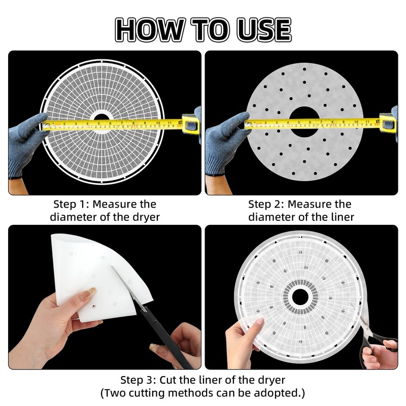 Lconvicely 10.8in Parchment Paper Round With Hole, Non-stick Fruit Dehydrator